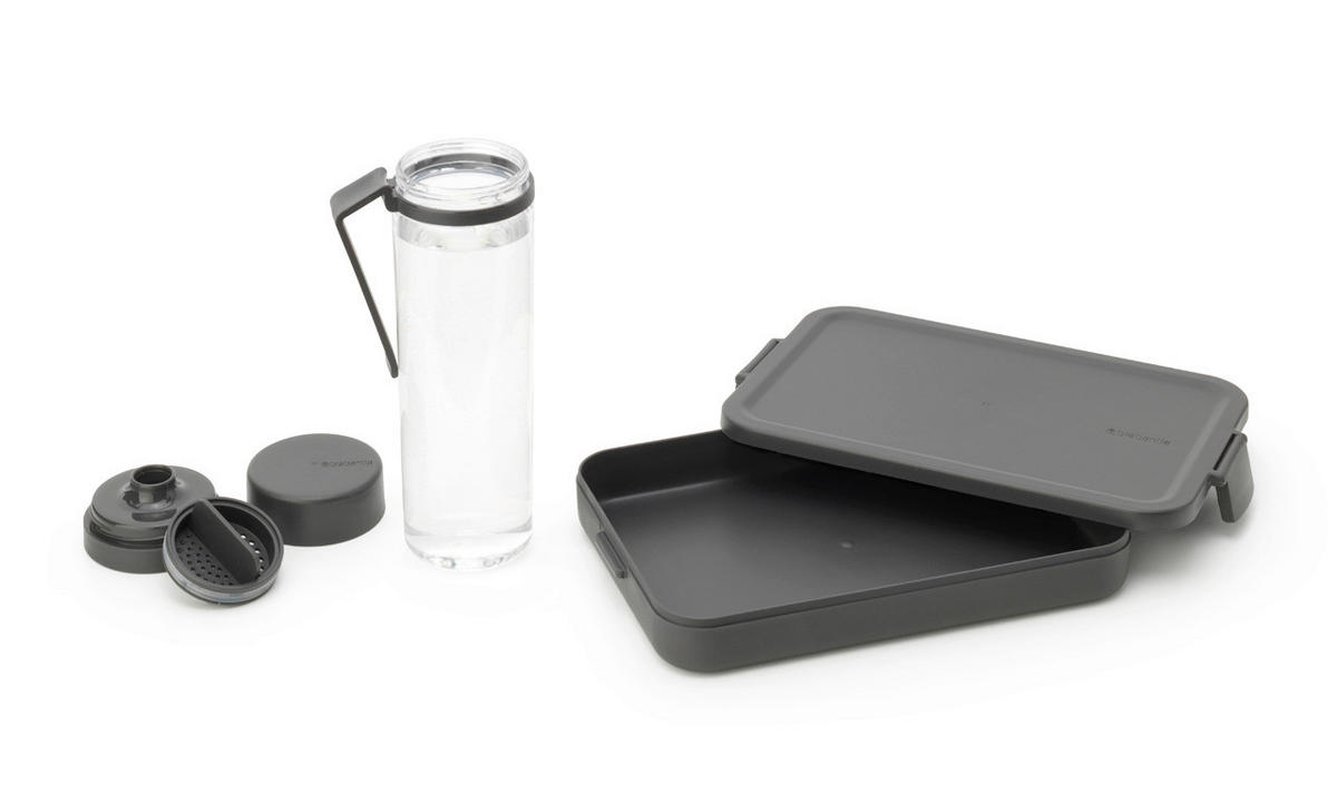 PAUSENSET - Dunkelgrau/Transparent, Basics, Kunststoff (32/22.5/16.5cm) - Brabantia