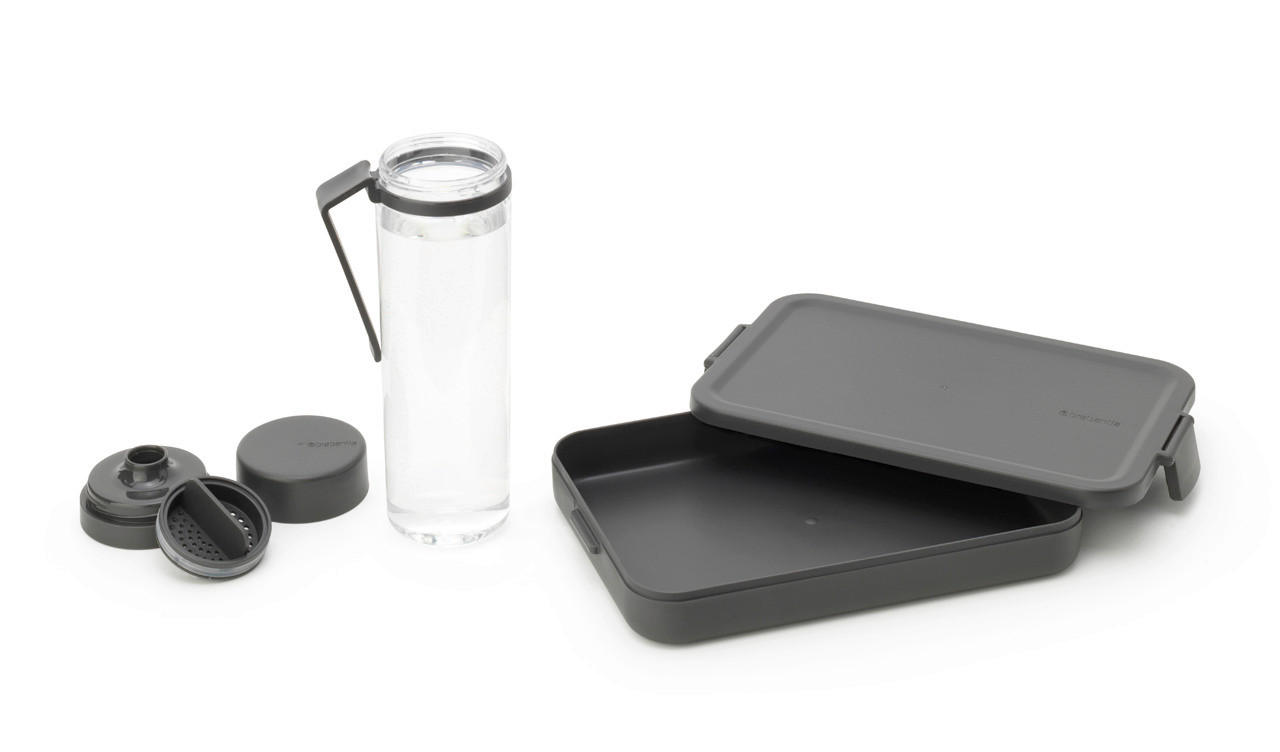 Brabantia Pausenset Make \u0026 Take Dunkelgrau 32x22.5x16.5 cm