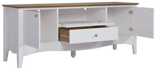 LOWBOARD 140/58/42 cm  - Dunkelbraun/Silberfarben, LIFESTYLE, Holz/Holzwerkstoff (140/58/42cm)