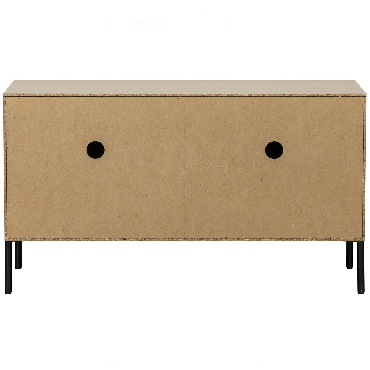 LOWBOARD Gravure 100/56/44 cm   - Schwarz/Naturfarben, Design, Holz/Metall (100/56/44cm) - Livetastic