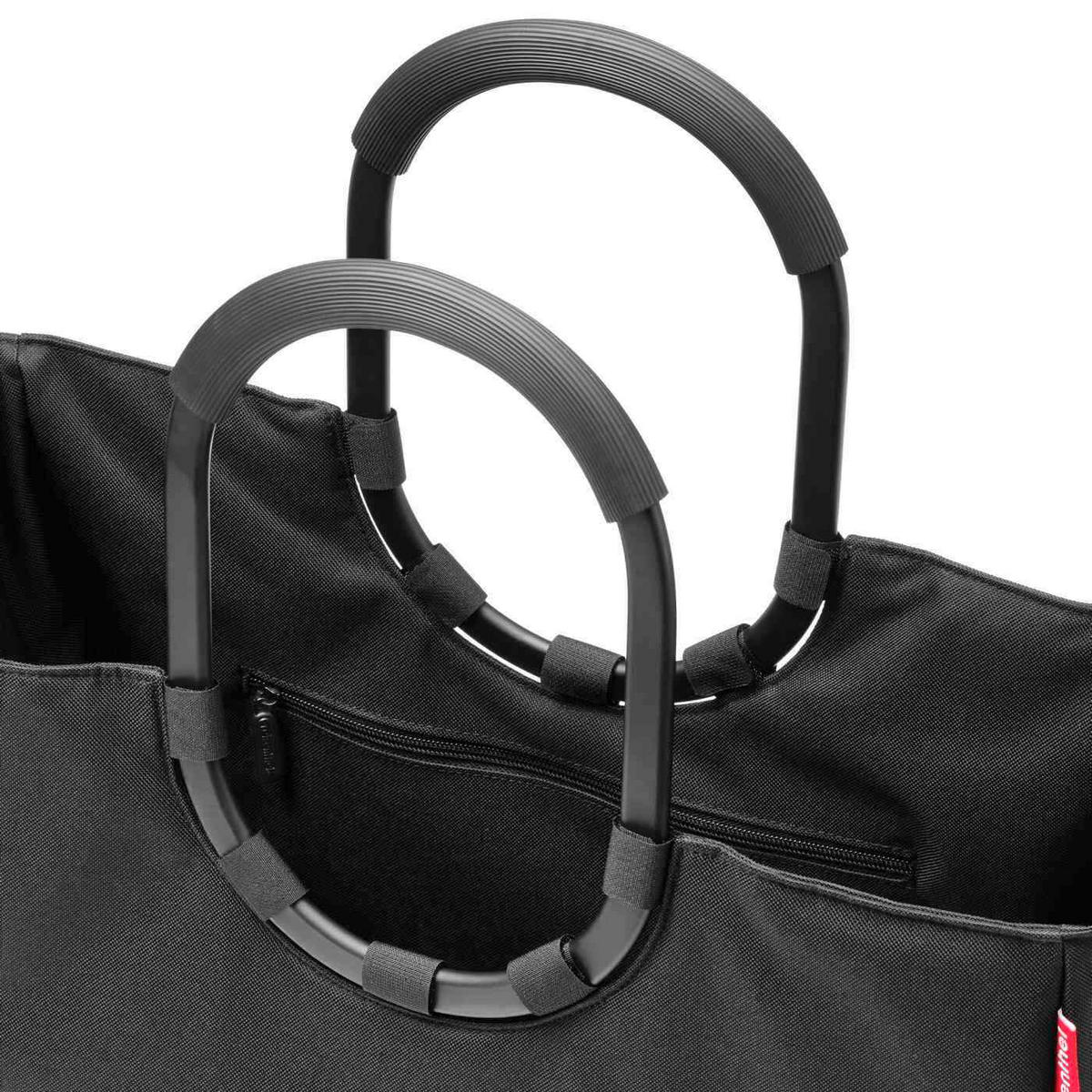 EINKAUFSTASCHE Loopshopper L frame black 25 L  - Schwarz, Basics, Kunststoff/Textil (46/34,5/25cm) - Reisenthel