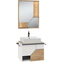 BADEZIMMER 3-teilig  in 64 cm  - Sandfarben/Eichefarben, LIFESTYLE, Holz/Keramik (64cm) - Voglauer