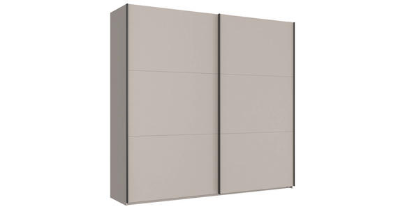 SCHWEBETÜRENSCHRANK in Sahara - Schwarz/Sahara, KONVENTIONELL, Holzwerkstoff/Metall (250/236/65cm) - Hom`in