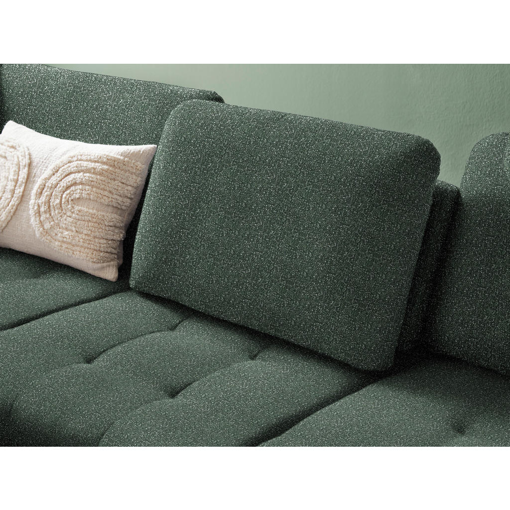 Thumbnail - Valnatura Ecksofa, Grün, Textil, 3-Sitzer, Ottomane links, L-Form, 288x233 cm, Bettkasten erhältlich, Stoffauswahl, seit...