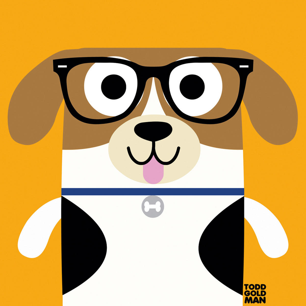 KUNSTDRUCK Tiere 30/30 cm  - Blau/Beige, Basics, Papier (30/30cm) - Monee