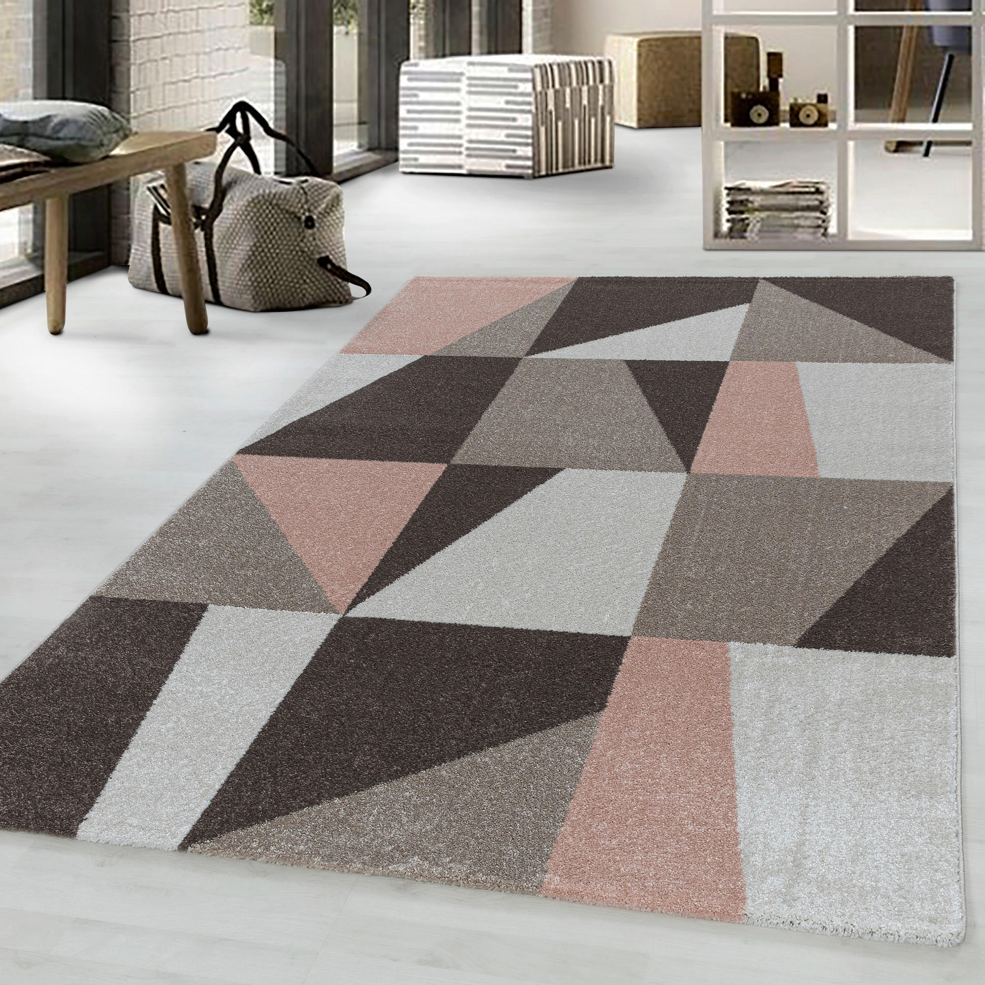 WEBTEPPICH 80/250 cm Efor 3716 rosa  - Rosa, Design, Textil (80/250cm) - Novel