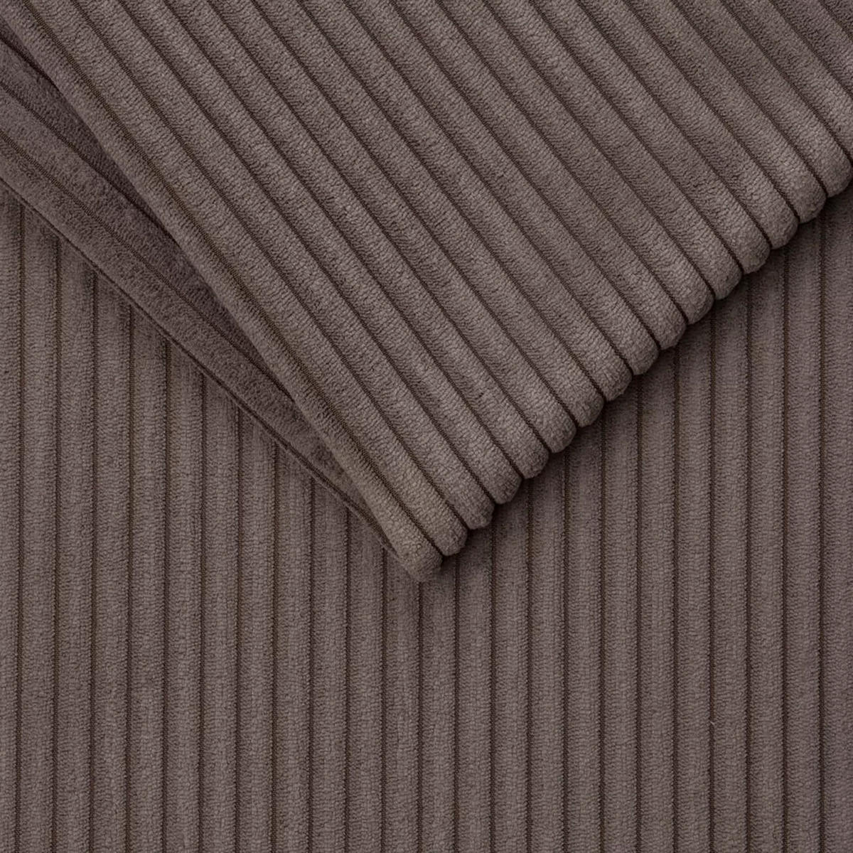 ECKSOFA in Cord Dunkelbraun  174/283 cm  - Dunkelbraun/Schwarz, Design, Textil/Metall (174/283cm) - Xora