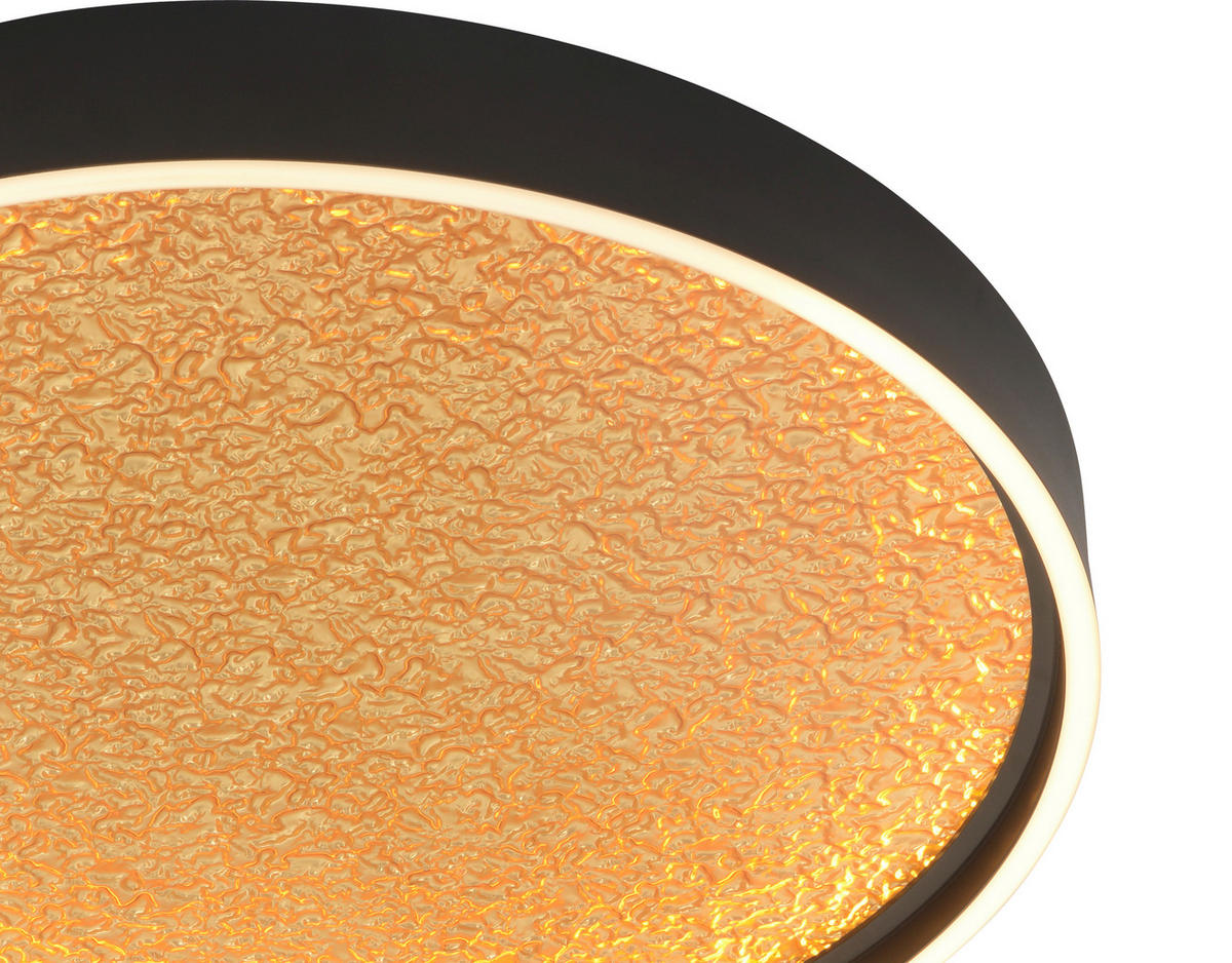 PLAFONIERĂ CU LED - auriu/negru, Design, plastic/metal (60/6,5cm)