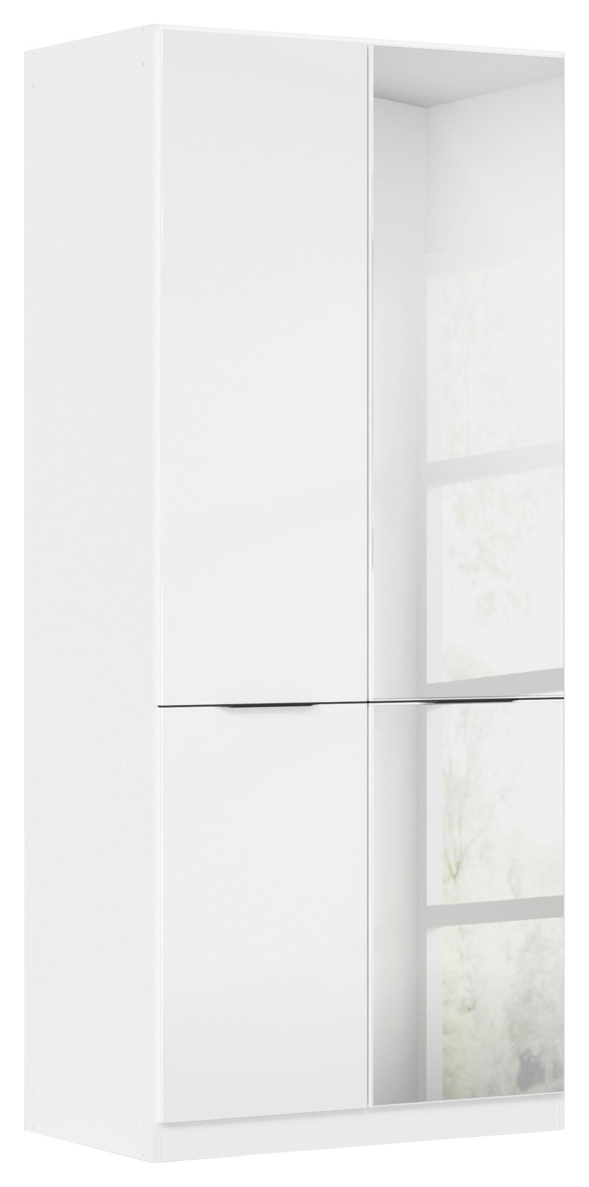 KLEIDERSCHRANK 91/210/54 cm,  in Weiß, Weiß Hochglanz, 2 Tür(en)  - Weiß Hochglanz/Weiß, KONVENTIONELL, Holzwerkstoff/Kunststoff (91/210/54cm) - James Wood