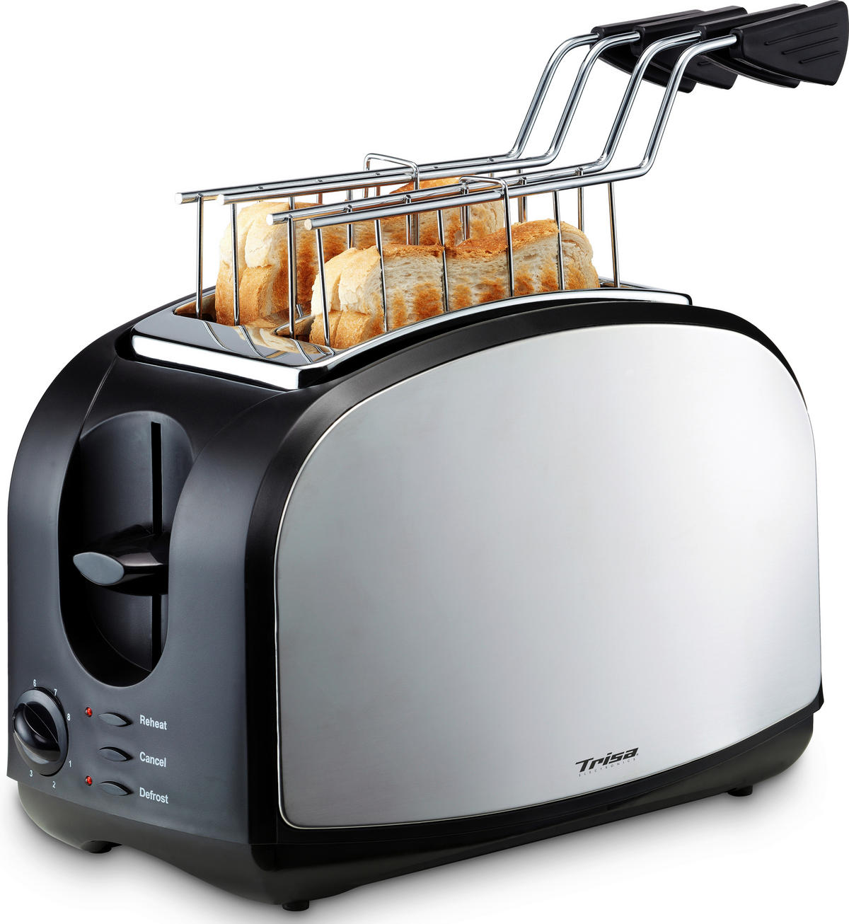 TOASTER  - Schwarz, MODERN, Kunststoff (28,5/17/19,4cm) - Trisa Electronics
