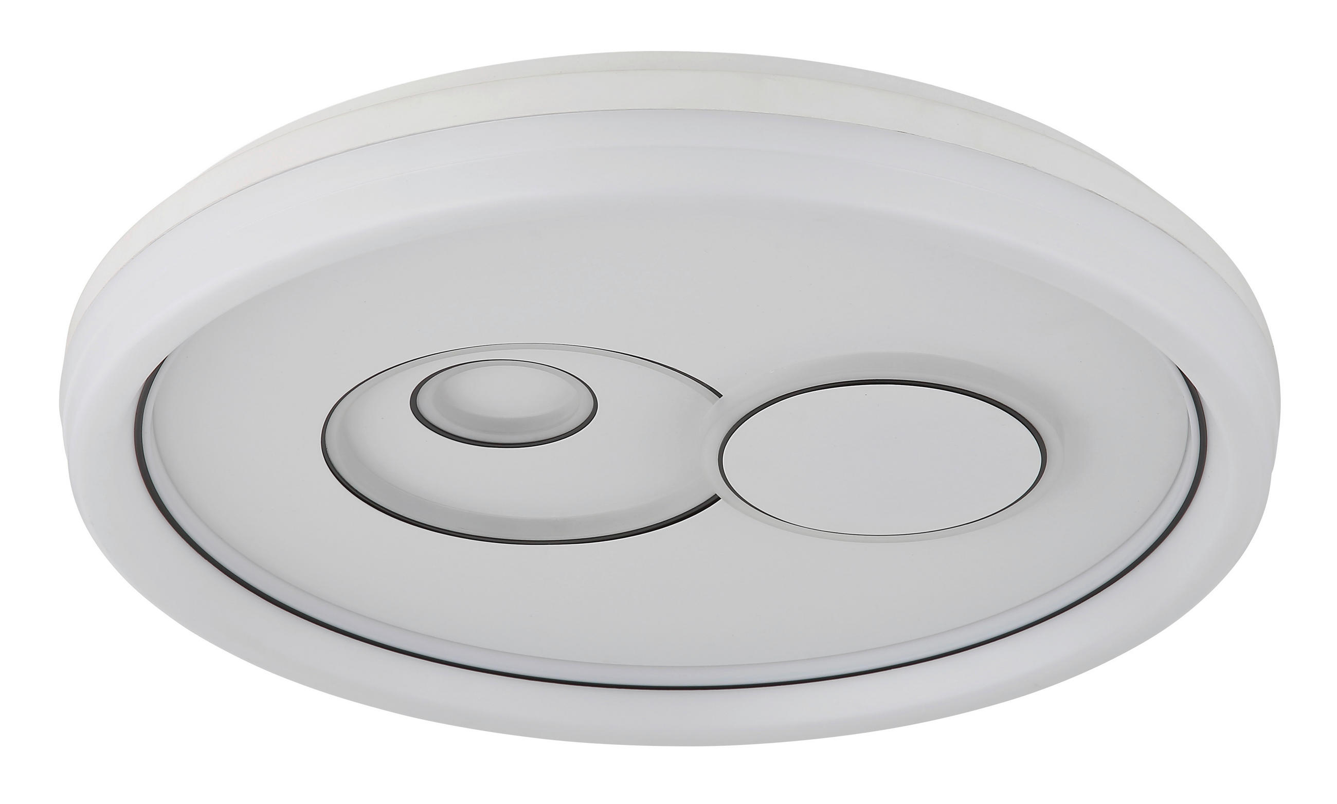 LED-DECKENLEUCHTE 49/7 cm   - Opal/Schwarz, Basics, Kunststoff/Metall (49/7cm) - Globo