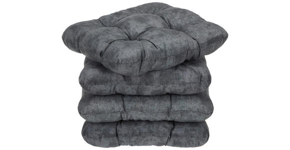 Sitzkissen Selina - 4er Pack - Grau, MODERN, Textil (38/38cm) - Luca Bessoni