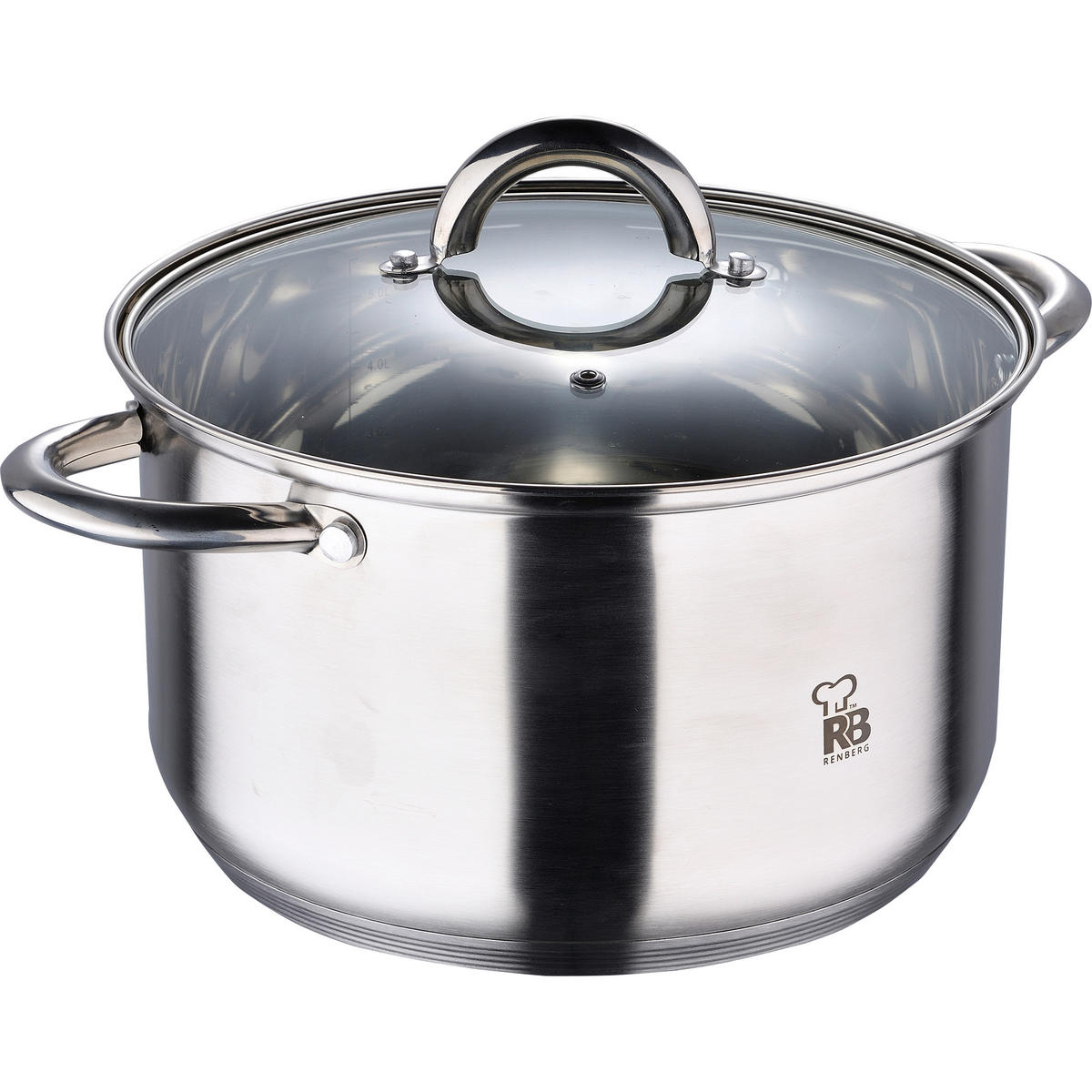 KOCHTOPFSET RENBERG ALEXANDER 7-teilig  - Silberfarben, Basics, Glas/Metall (16cm)