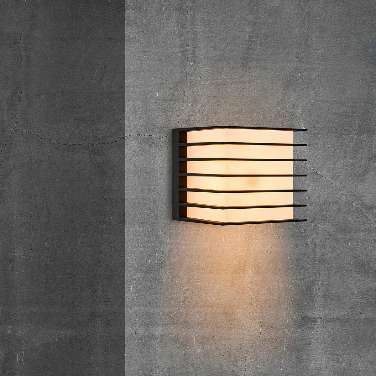 AUßENWANDLEUCHTE Fluctus 13/12 cm   - Schwarz/Weiß, Design, Kunststoff/Metall (13/12cm) - Nordlux