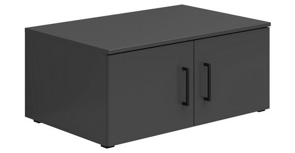 AUFSATZSCHRANK 80/35/52 cm  - Schwarz/Graphitfarben, MODERN, Holzwerkstoff/Kunststoff (80/35/52cm) - Carryhome