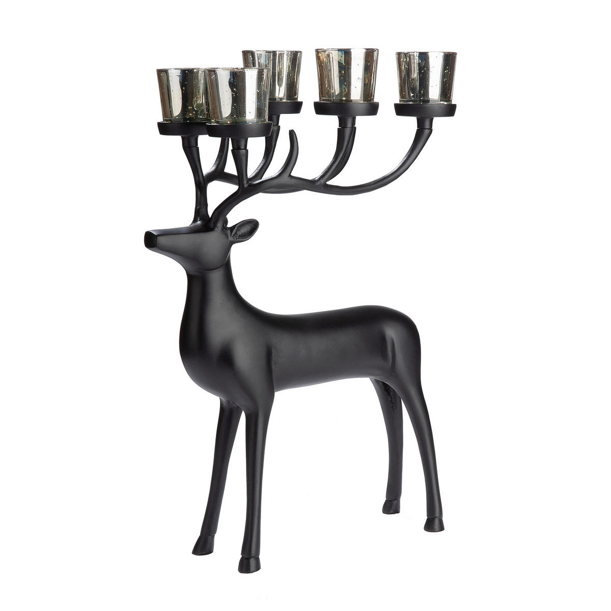 DEKOHIRSCH - Schwarz, Basics, Metall (31,5/47,5/18cm)