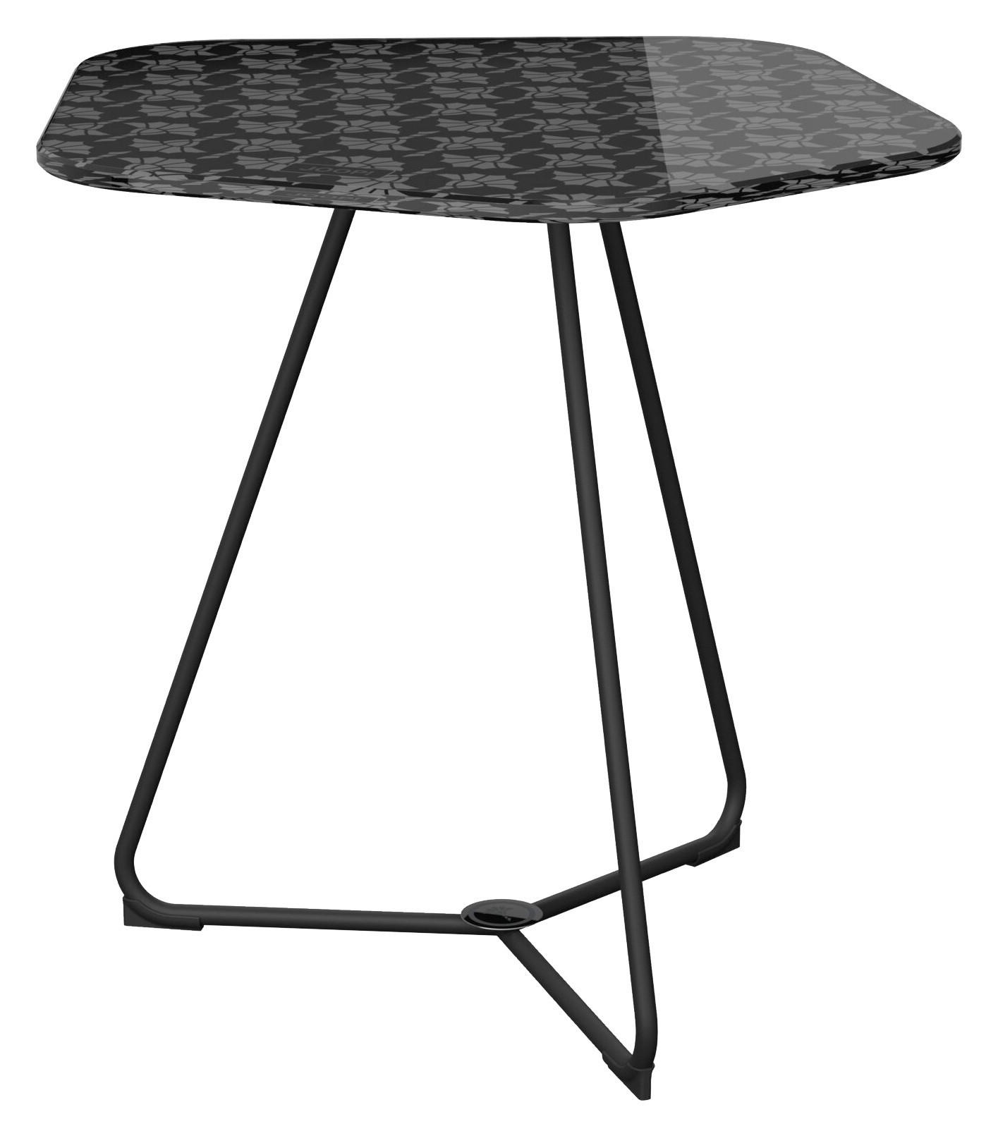 BEISTELLTISCH in Metall, Glas 41/41,2/41,1 cm  - Anthrazit, Design, Glas/Metall (41/41,2/41,1cm) - Joop!