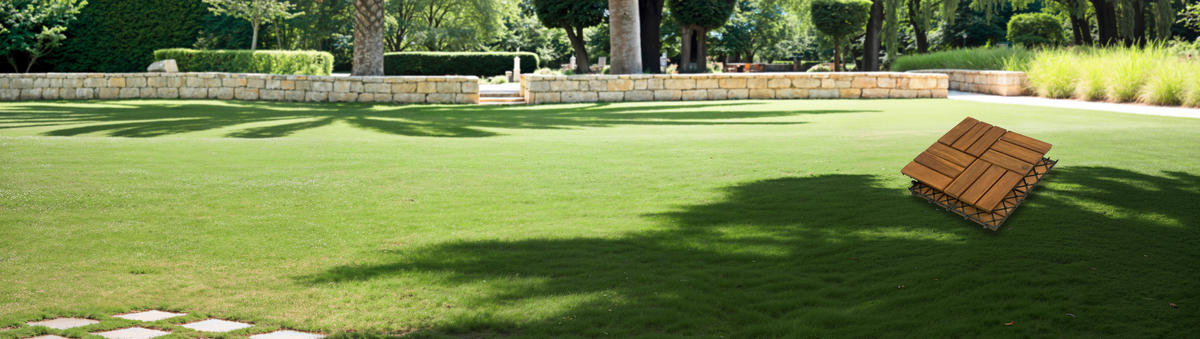 TERASOVÁ DLAŽDICE, hnědá, barvy akácie - hnědá/barvy akácie, Konvenční, dřevo/plast (30/30/2,4cm) - Ambia Garden