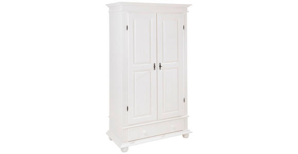 GARDEROBENSCHRANK in 110/192/58 cm - Schwarz/Weiß, LIFESTYLE, Holz/Metall (110/192/58cm) - Landscape