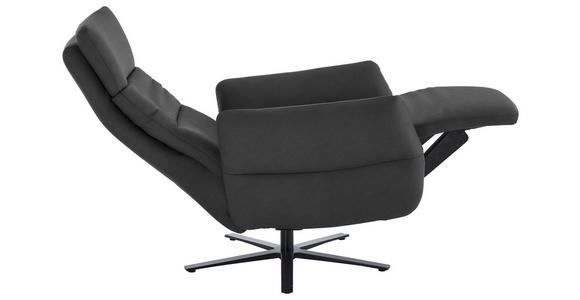 RELAXSESSEL in Leder Anthrazit - Anthrazit/Schwarz, Design, Leder/Metall (82/119/85cm) - Dieter Knoll
