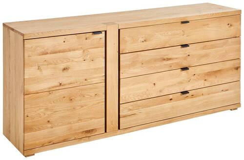SIDEBOARD  in 178/79,5/43 cm  - Eichefarben/Anthrazit, KONVENTIONELL, Holz/Holzwerkstoff (178/79,5/43cm) - Linea Natura