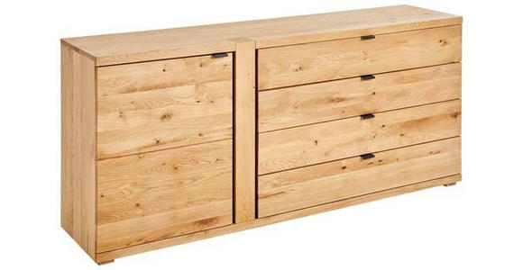 SIDEBOARD 178/79,5/43 cm  - Eichefarben/Anthrazit, KONVENTIONELL, Holz/Holzwerkstoff (178/79,5/43cm) - Linea Natura