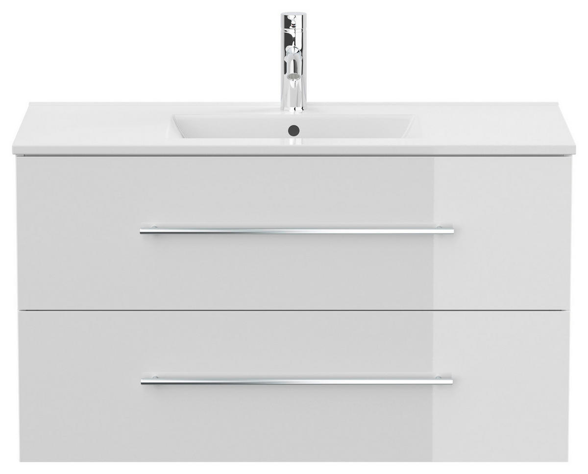 WASCHTISCHKOMBI 101 cm  - Weiß Hochglanz/Weiß, Basics, Keramik/Holzwerkstoff (101cm) - MID.YOU