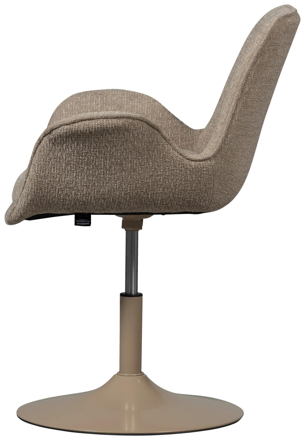 ARMLEHNSTUHL   Webstoff  - Sandfarben, MODERN, Textil/Metall (70/90/66cm) - Livetastic