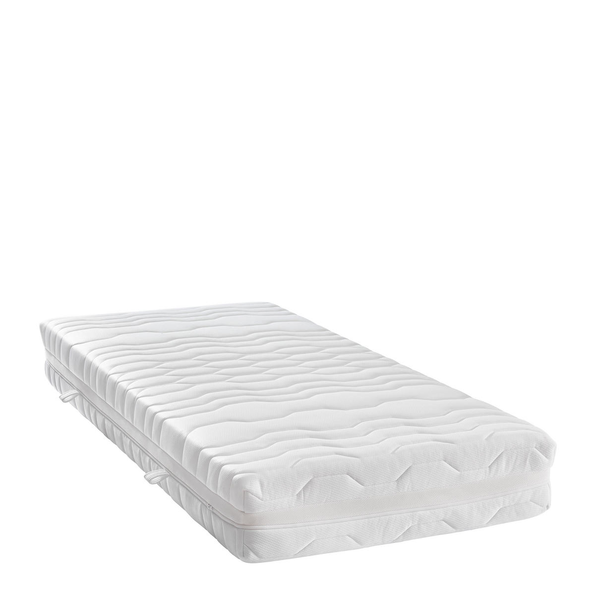 TASCHENFEDERKERNMATRATZE 90/200 cm Höhe ca. 25 cm 7 -Zonen - Weiß, Basics, Textil (90/200cm) - Boxxx