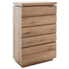 KOMMODE , 75/116/40 cm, 5 Schublade(n)  - Eichefarben, Design, Holzwerkstoff (75/116/40cm) - Livetastic