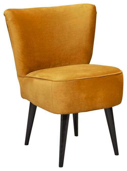 SESSEL Mikrovelours Goldfarben - Goldfarben/Schwarz, Trend, Holz/Textil (65/89/70cm) - MID.YOU