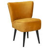 SESSEL Mikrovelours Goldfarben    - Goldfarben/Schwarz, Trend, Holz/Textil (65/89/70cm) - MID.YOU