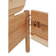 BETT 160/200 cm,  in Beige, Wildeiche, gepolstertes Kopfteil,  - Wildeiche/Beige, KONVENTIONELL, Holz (160/200cm) - Linea Natura