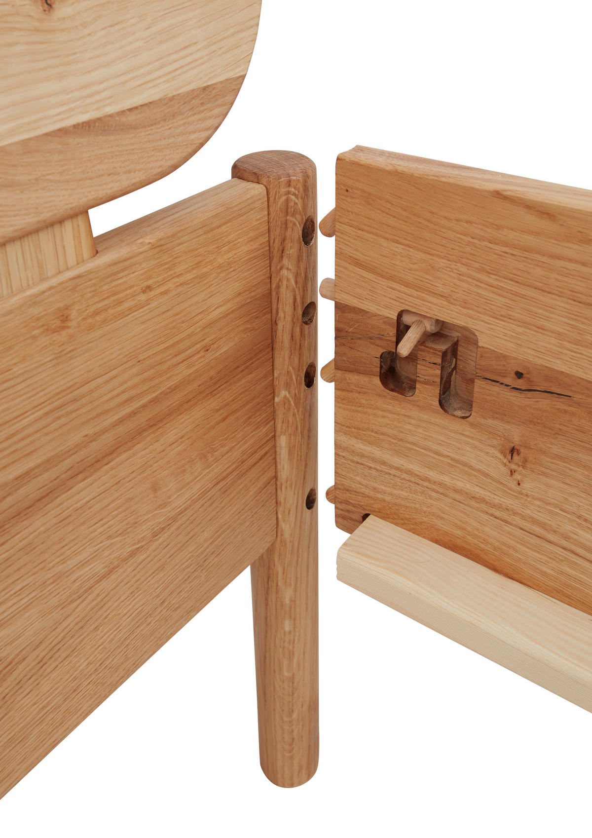 BETT 140/200 cm,  in Wildeiche  - Wildeiche, KONVENTIONELL, Holz (140/200cm) - Linea Natura