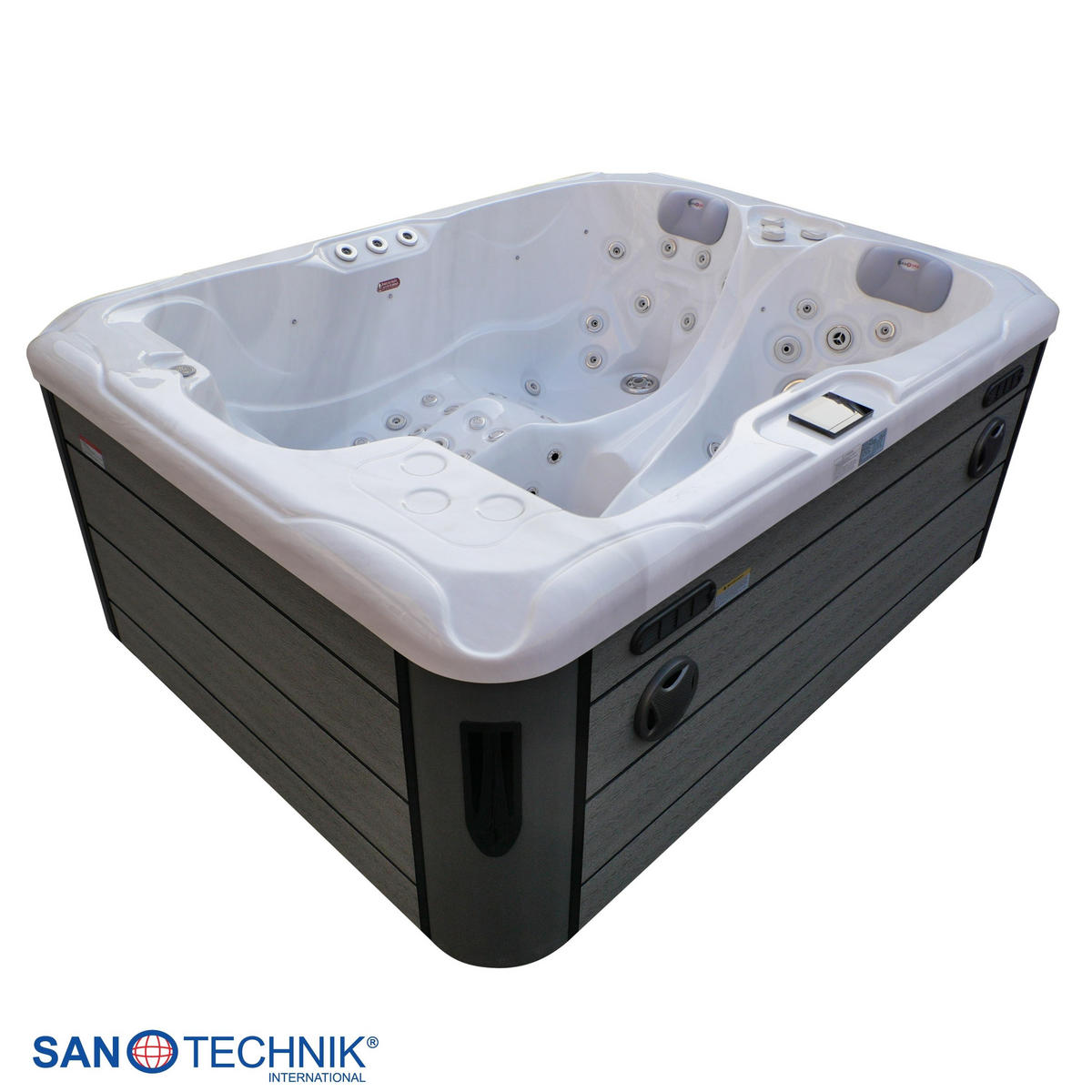 WHIRLPOOL Capri  - Grauweiß, KONVENTIONELL, Kunststoff (210/160/90cm) - Sanotechnik