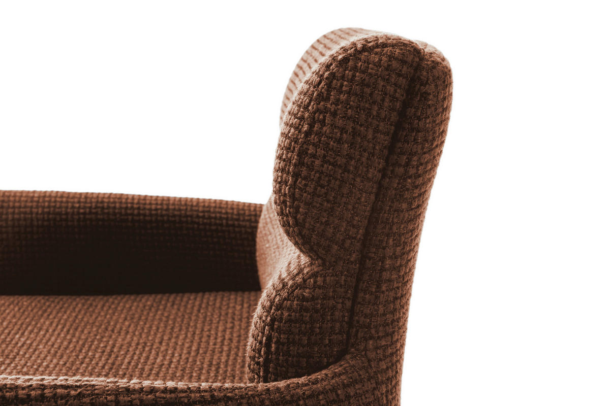 BARHOCKER in Metall, Textil Edelstahlfarben, Rostfarben  - Edelstahlfarben/Rostfarben, Design, Textil/Metall (54/84/52cm) - Dieter Knoll