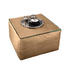 HOCKER Echtleder Fango - Fango, Design, Glas/Leder (80/43/80cm) - WISCHI BLACK LABEL