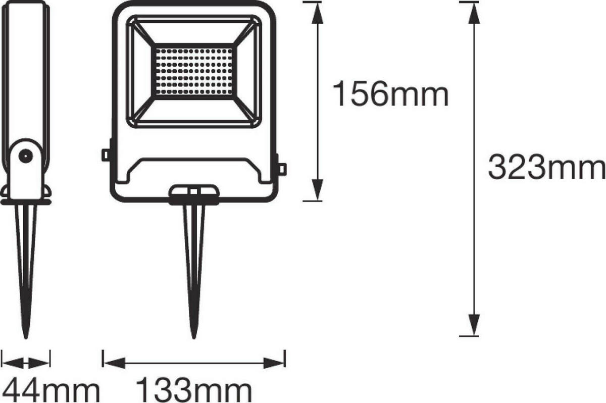 LED SVJETILJKA VANJSKA  - tamno siva/prozirno, Basics, metal/plastika (27/13/3,5cm) - Osram
