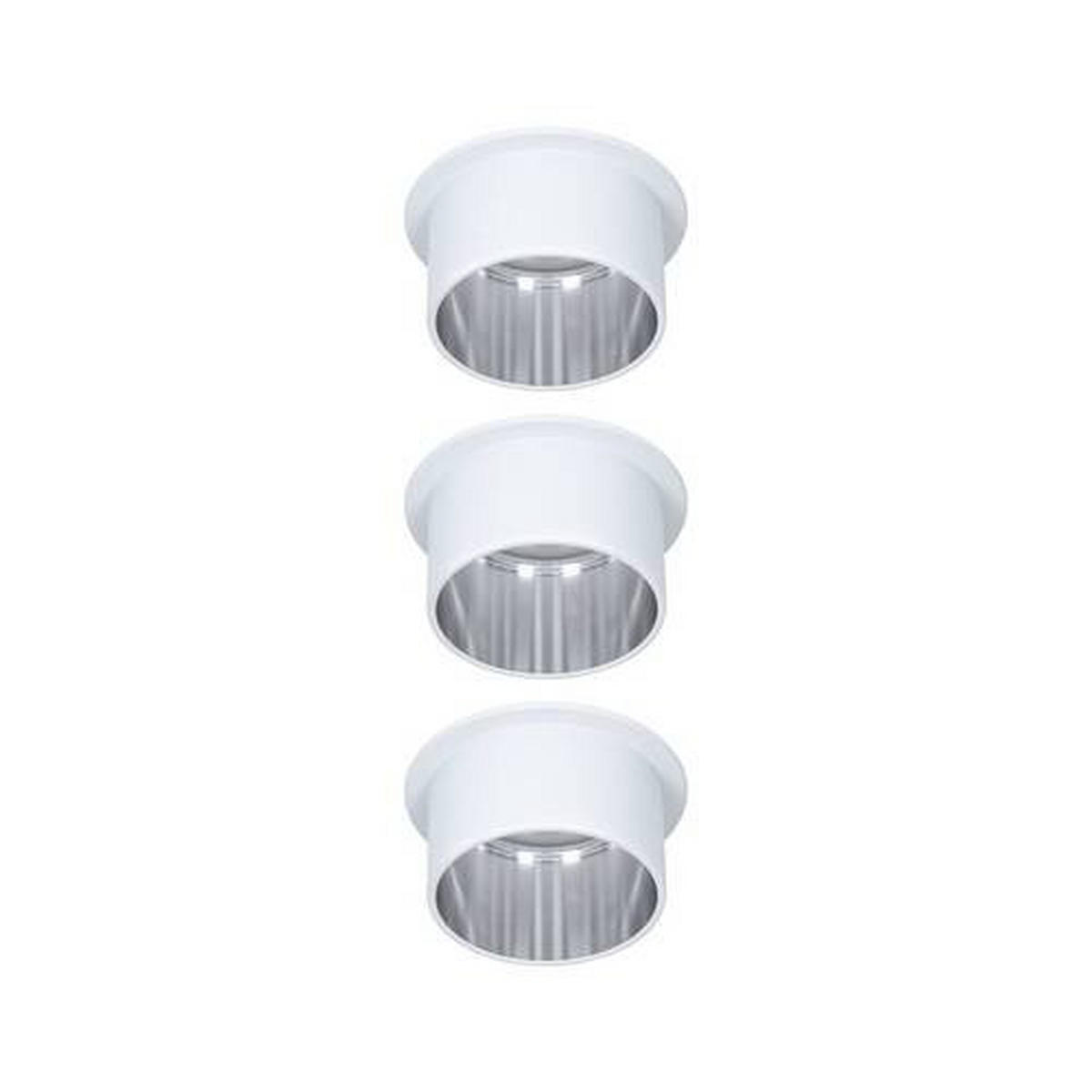 DECKENLEUCHTE 93385 6,8 cm  - Silberfarben/Weiß, Basics, Metall (6,8cm) - Paulmann