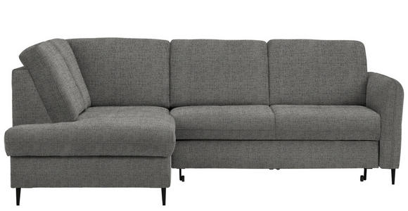 ECKSOFA  in Chenille Dunkelgrau  - Dunkelgrau/Schwarz, MODERN, Holz/Textil (184/241cm) - Carryhome