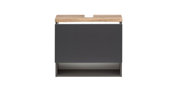 WASCHTISCHUNTERSCHRANK 61/55/40 cm  - Silberfarben/Eiche Wotan, Natur, Holzwerkstoff/Kunststoff (61/55/40cm) - Xora