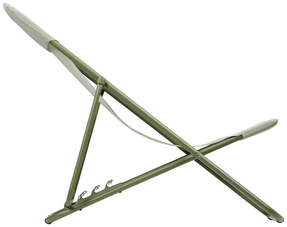 STRANDSTUHL Stahl Waldgrün  - Waldgrün, Basics, Textil/Metall (62/77-91/76-82cm) - Lafuma Mobilier