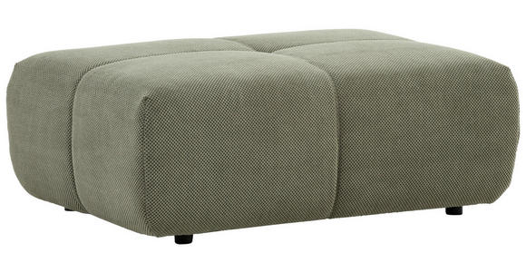 ECKSOFA in Velours Olivgrün  - Schwarz/Olivgrün, Design, Kunststoff/Textil (236/326cm) - Xora