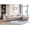 ECKSOFA  in Chenille Rosa  323/178 cm  - Schwarz/Rosa, MODERN, Kunststoff/Textil (323/178cm) - Carryhome