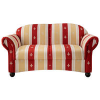 2-SITZER-SOFA in Mikrofaser Rot  - Wengefarben/Rot, Konventionell, Holz/Textil (151/84/80cm) - Livetastic