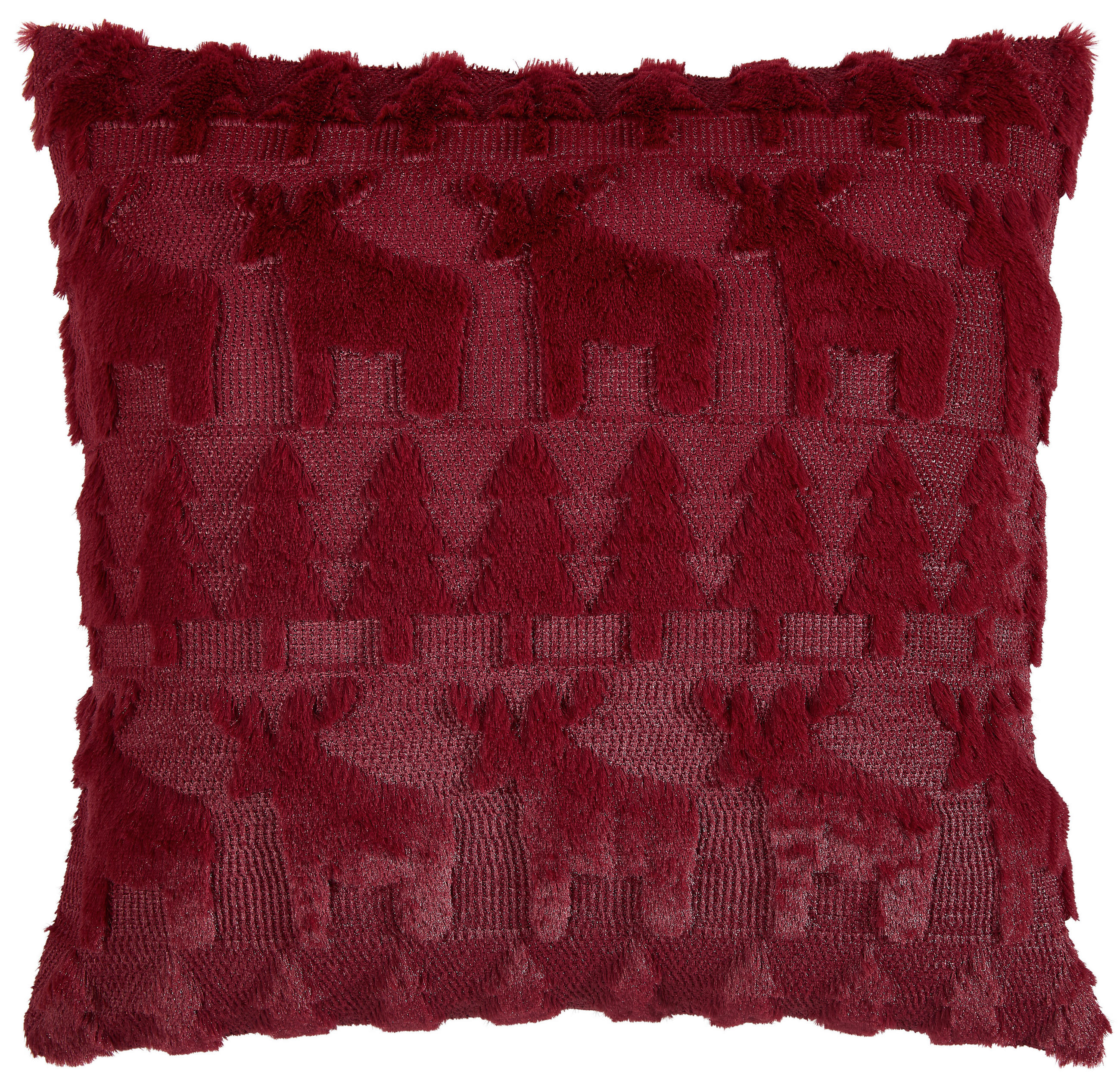 KISSENHÜLLE 45/45 cm  - Dunkelrot, Design, Textil (45/45cm) - X-Mas