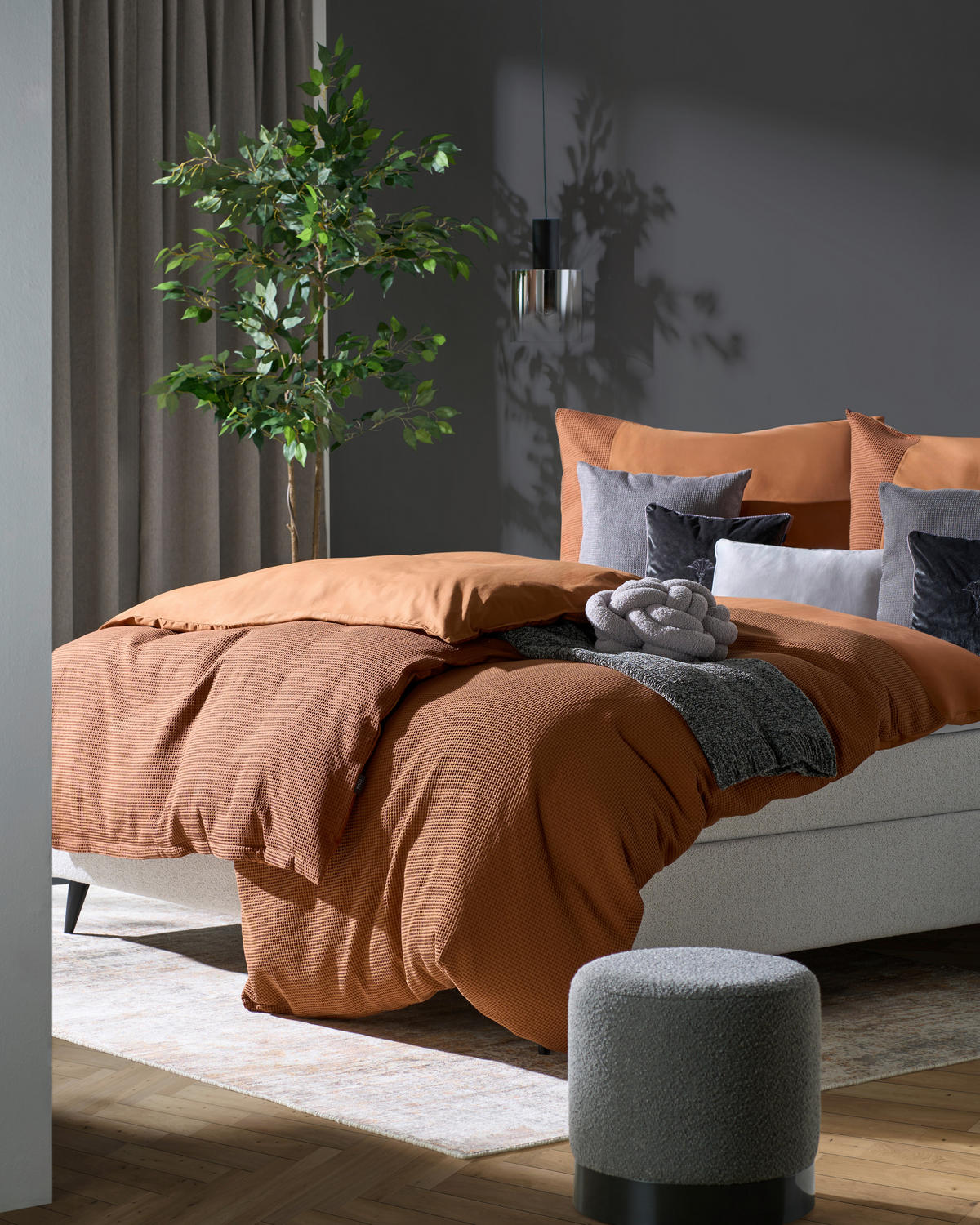 BOXSPRINGBETT 180/200 cm  in Creme, Hellgrau  - Creme/Hellgrau, Design, Holzwerkstoff/Kunststoff (180/200cm) - RUF Betten