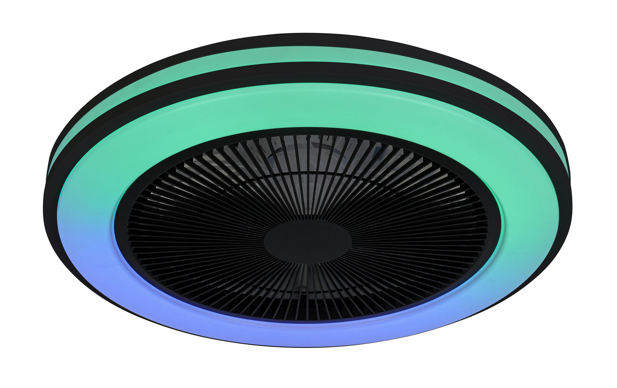 DECKENVENTILATOR - Schwarz/Weiß, Trend, Kunststoff/Metall (58/14,5cm) - Mican