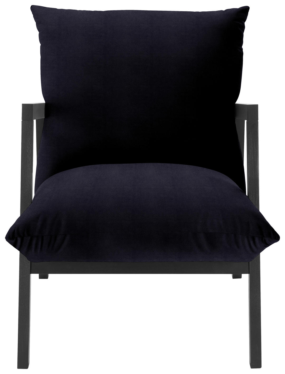 SESSEL in Mikrofaser Schwarz  - Wengefarben/Schwarz, Design, Holz/Textil (63/76/80cm) - Carryhome