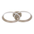 LED-DECKENLEUCHTE Velora 53,5/33/9,3 cm  - Sandfarben, Design, Kunststoff/Metall (53,5/33/9,3cm) - Dieter Knoll